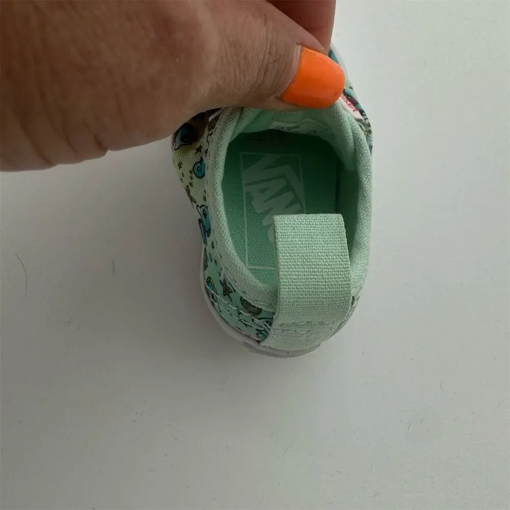 Vans Toddler Authentic Elastic Lace Sneakers Seahorse Starfish Print